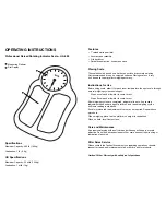 Preview for 2 page of Tanita HA 502 Operating Instructions Manual