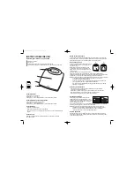 Preview for 3 page of Tanita HD-327 Operating Instructions Manual