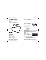 Preview for 6 page of Tanita HD-327 Operating Instructions Manual