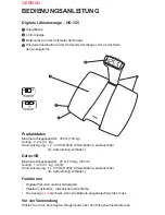 Preview for 14 page of Tanita HD-335 Operating Instructions Manual