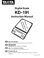 Tanita KD-191 Instruction Manual preview