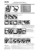 Предварительный просмотр 2 страницы Tanita KD-191F Instruction Manual