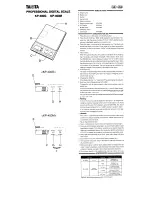 Предварительный просмотр 1 страницы Tanita KP-400G User Manual