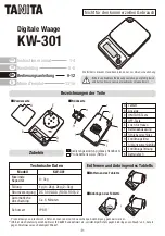 Preview for 9 page of Tanita KW-301 Instruction Manual