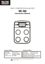 Tanita MC-580 Instruction Manual предпросмотр