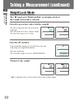 Preview for 22 page of Tanita MC-780MA Instruction Manual