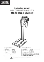 Preview for 1 page of Tanita MC-980MA-N PLUS Instruction Manual