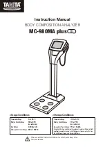 Preview for 1 page of Tanita MC-980MA plus Instruction Manual