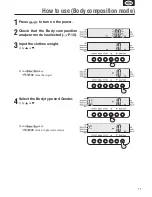 Preview for 11 page of Tanita SC-240 Instruction Manual