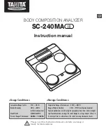 Tanita SC-240MA Instruction Manual preview