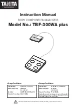 Tanita TBF-300WA plus Instruction Manual preview