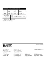 Preview for 23 page of Tanita TBF-560 Instruction Manual