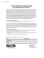 Preview for 10 page of Tanita TBF-622 Instruction Manual