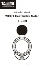 Preview for 1 page of Tanita TT-563 Instruction Manual