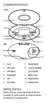 Preview for 3 page of Tanita UV-Smart Instruction Manual