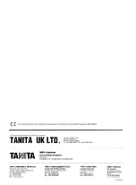 Предварительный просмотр 8 страницы Tanita WB-100ST Operating Instructions Manual