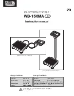 Tanita WB-150MA Instruction Manual preview