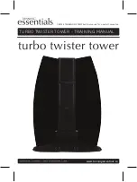 tanning essentials TURBO TWISTER TOWER Training Manual preview