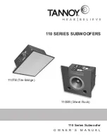 Tannoy 110SR Owner'S Manual preview