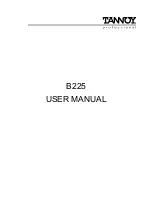 Предварительный просмотр 1 страницы Tannoy B225 User Manual