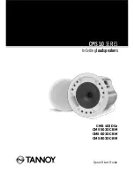 Preview for 1 page of Tannoy CMS 403DCe Quick Start Manual