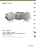 Preview for 1 page of Tannoy CMS 801 Series Quick Start Manual