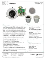 Tannoy CMS501 Specifications preview