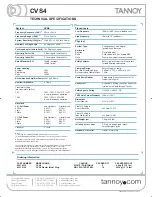 Preview for 2 page of Tannoy CVS4 User Manual