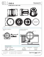 Preview for 6 page of Tannoy CVS6 Specifications