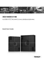 Предварительный просмотр 1 страницы Tannoy DCS118B Quick Start Manual