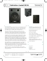 Tannoy Definition Install DC6i Specifications preview