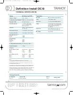 Preview for 2 page of Tannoy Definition Install DC6i Specifications