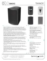 Tannoy Di6 DC Specifications preview