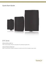 Preview for 1 page of Tannoy DVS Series Quick Start Manual