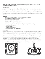Preview for 2 page of Tannoy EFX-1 Operator'S Manual