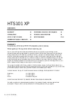 Preview for 2 page of Tannoy HTS101 XP Owner'S Manual