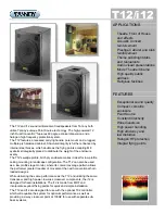 Preview for 1 page of Tannoy i12 Specifications