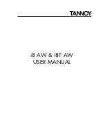 Предварительный просмотр 1 страницы Tannoy i8 AW User Manual