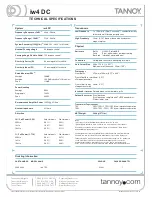 Preview for 2 page of Tannoy iw4DC Specifications