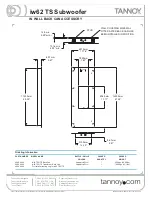 Предварительный просмотр 4 страницы Tannoy iw62 TS Specification Sheet