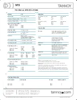 Preview for 2 page of Tannoy POWER V15 Quick Manual