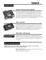 Preview for 4 page of Tannoy PowerLinx Multi-channel Sound Reinforcement... Owner/Installer/Operator'S Manual