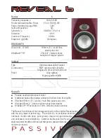 Preview for 5 page of Tannoy REVEAL TS12 s Specifications