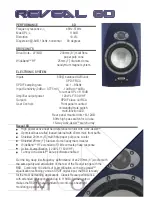 Preview for 9 page of Tannoy REVEAL TS12 s Specifications