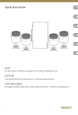 Предварительный просмотр 1 страницы Tannoy SAT 3 Quick Start Manual