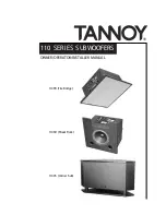 Tannoy SUBWOOFERS Installer And Owner Manual предпросмотр