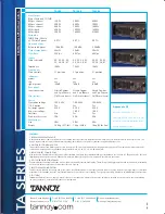 Preview for 2 page of Tannoy TA SERIES Technical Specifications