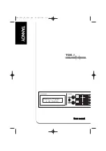 Preview for 1 page of Tannoy TDX-1 User Manual