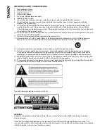 Preview for 2 page of Tannoy TS1001 Instruction Manual