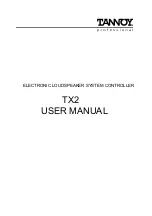 Предварительный просмотр 1 страницы Tannoy TX1 User Manual